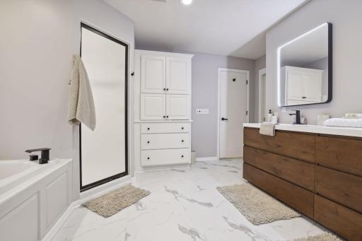 Retreat to your private spa. Features steam walk in shower!