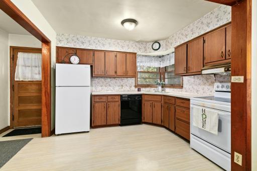 Discover abundant cabinet space in the kitchen.