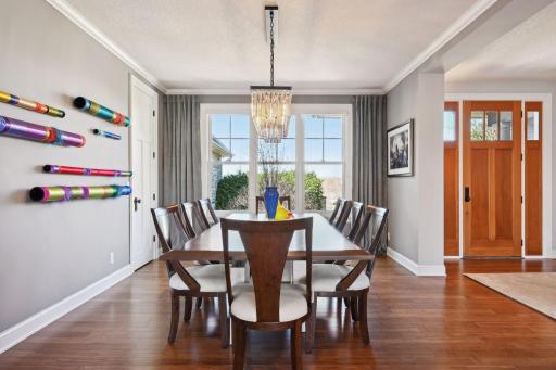 The dining room has its own China closet for extra storage