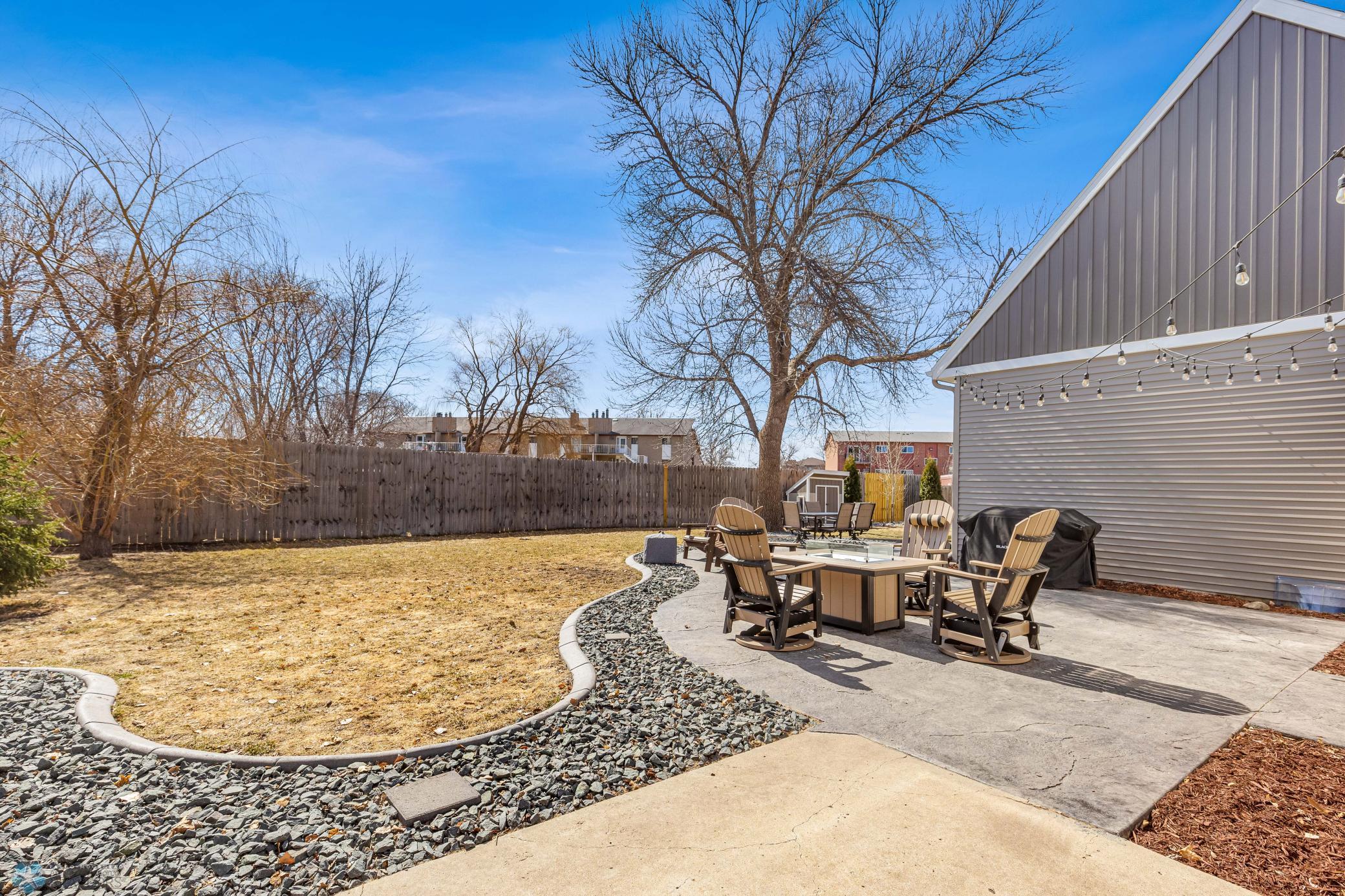 fully fenced yard