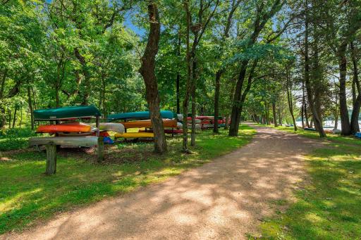 Pleasant Lake Boat Storage located at the beach and a wonderful 5.5 mile trail around the lake.