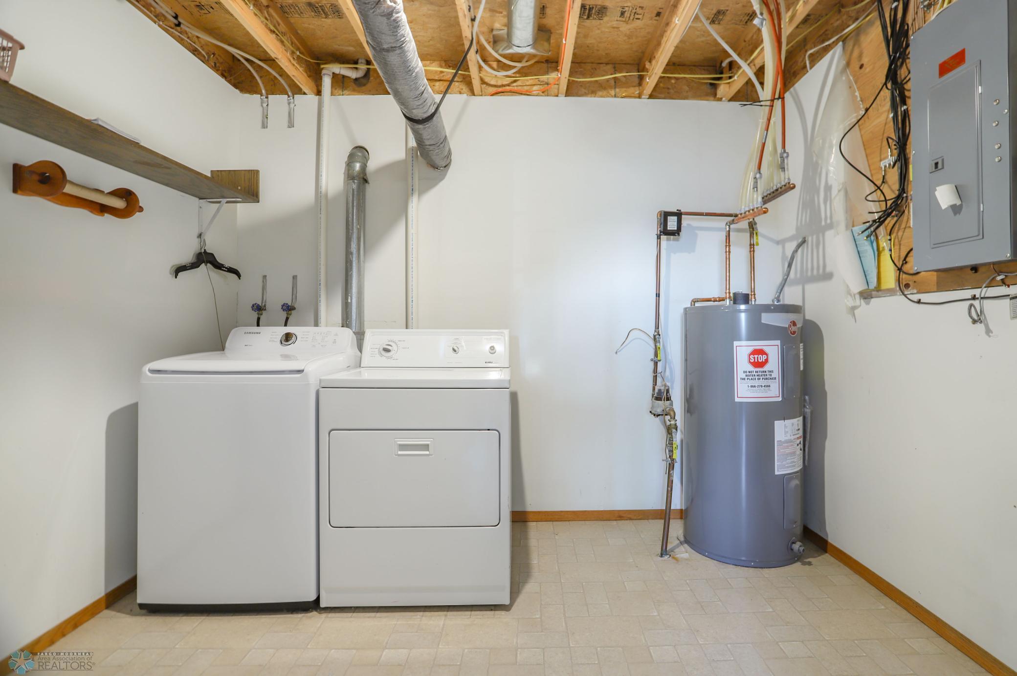 Lower level laundry