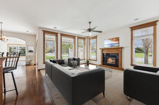 Great room Virtually staged