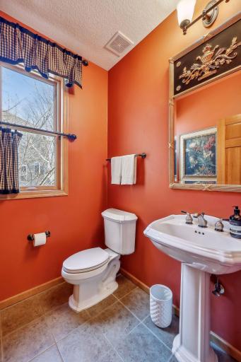 Main floor powder room - great location off the mudroom. Check the floorplans to help see all this home offers