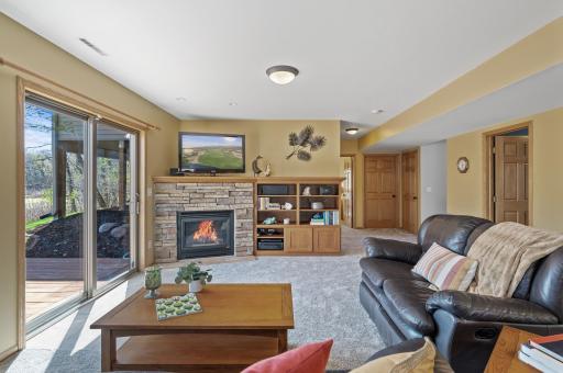 Wonderful built-ins and the 3rd gas fireplace in the home.