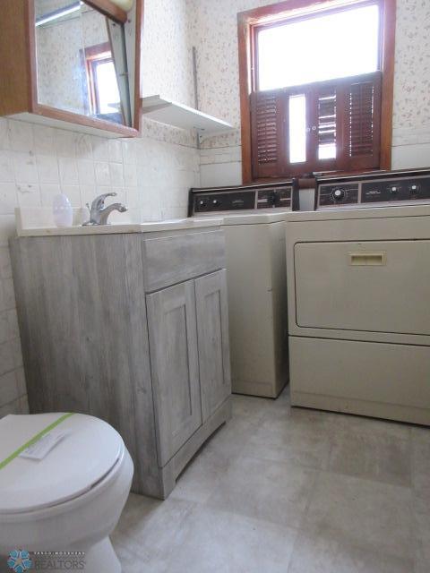 Main Floor half bath and laundry room