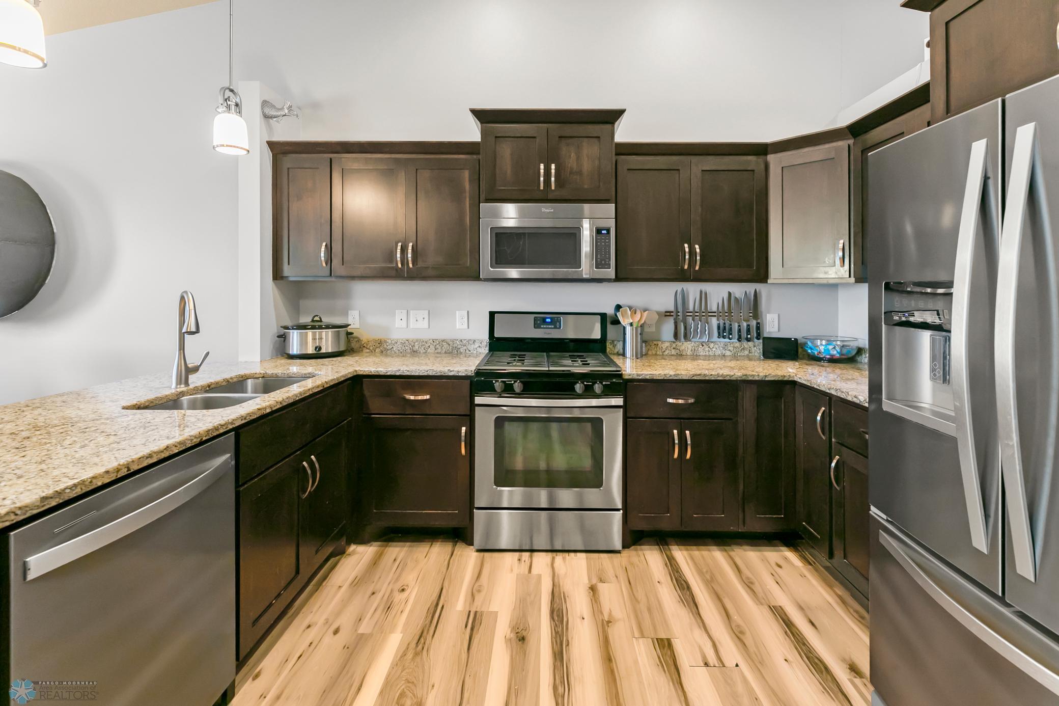 Kitchen view 2(stainless appliances)