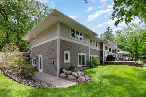 A view of the outside access area - to the lower level mudroom & full bathroom.