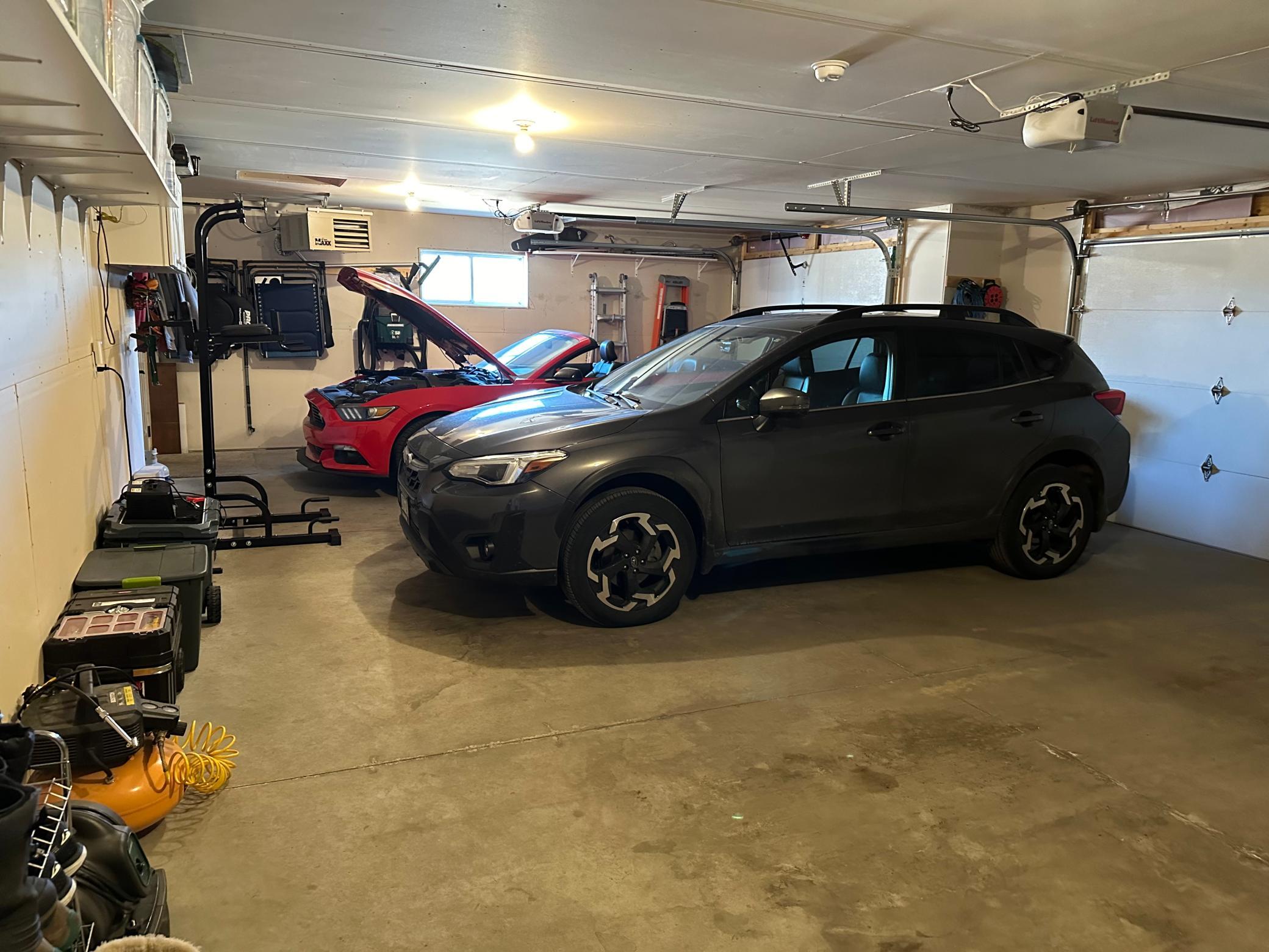 3 car heated garage