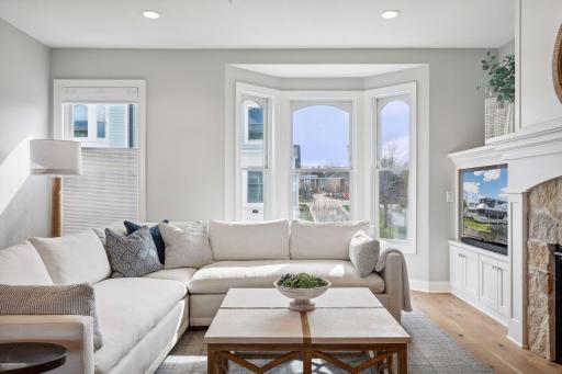 The large Andersen windows overlook the front of the home and provide lots of natural light to the space.
