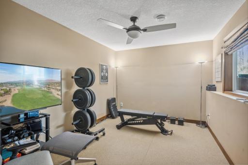 Lower Level Bedroom with elite exercise flooring