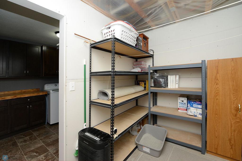 Storage Shelves Included