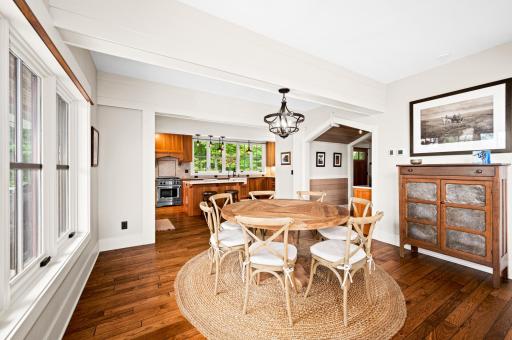 Plenty of room for a large round table and chairs