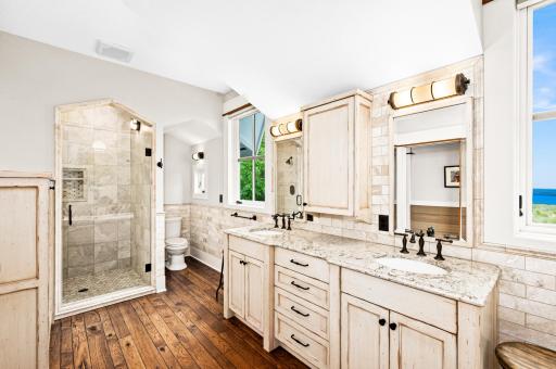 2nd Level: Private Master Bath includes Vanity Cabinet with 2 Sinks, large Storage Cabinet, Shower...
