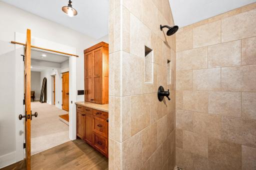 Lower Level: 3/4 Bathroom with large tiled Shower...