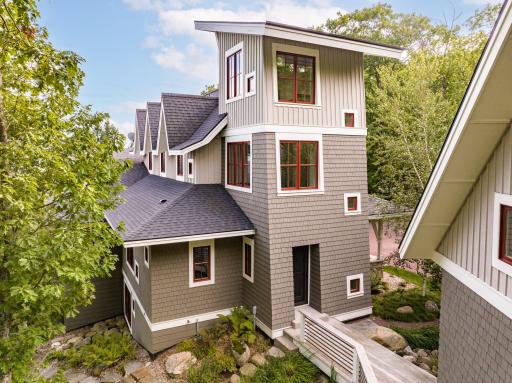 Head on up to the 3rd Level "Tower Room"...Crafted Stairway with turns and slopes; small exterior windows along stairway
