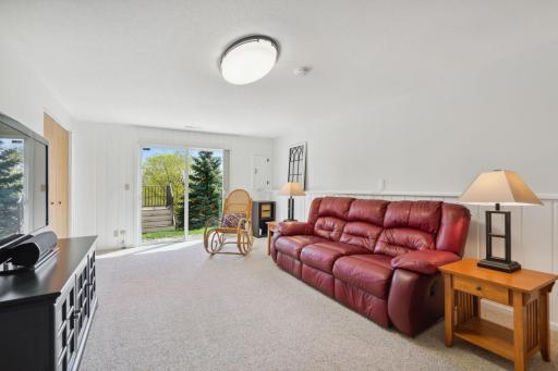 Convenient walk-out door in the lower level family room allows easy access for pets, kids, or anyone not wanting to walk back upstairs to exit the home.