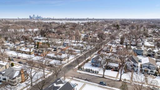 Taken just after the spring snow looking east toward downtown and Bde Maka Ska - Convenient Linden Hills location near lakes, 50th and France, St. Louis Park, and more!