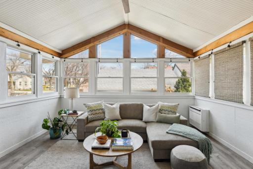 Amazing vaulted, four season addition is the perfect additional main floor family space.