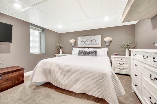 Sellers used the lower level bedroom as their own oasis!