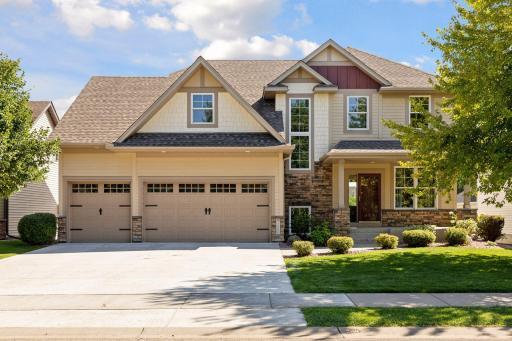 This luxury home has full exterior lighting with smart timers. The association maintains all the landscaping, moving and shoveling!