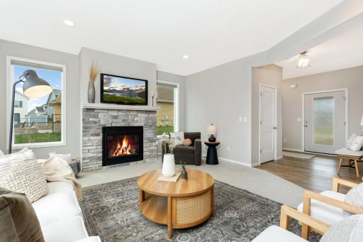 Gas fireplace makes this room feel cozy even on the coldest days!
