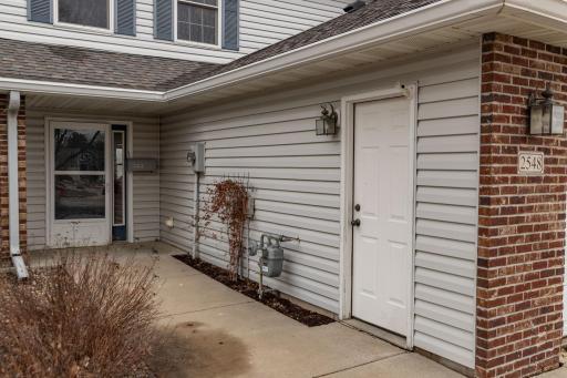 Front sidewalk and door