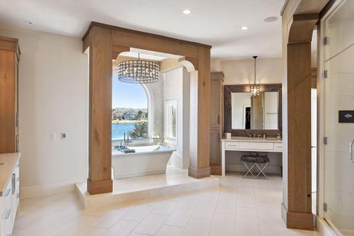 Indulge in the epitome of hotel luxury in the primary bath.