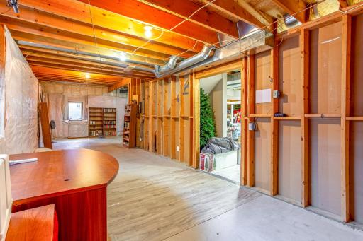 Unfinished basement with plenty of opportunities to make your own or add equity.