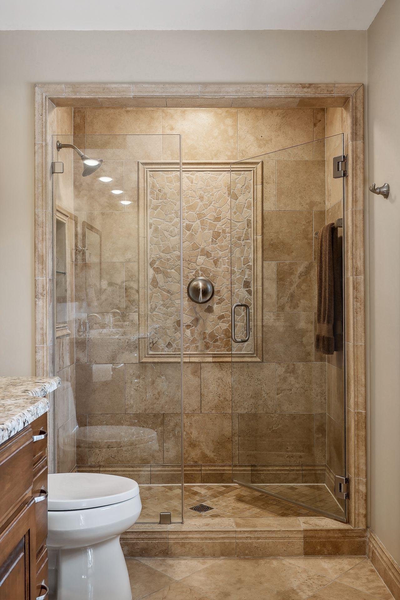 Elegant tiled shower - what a joy to experience every day
