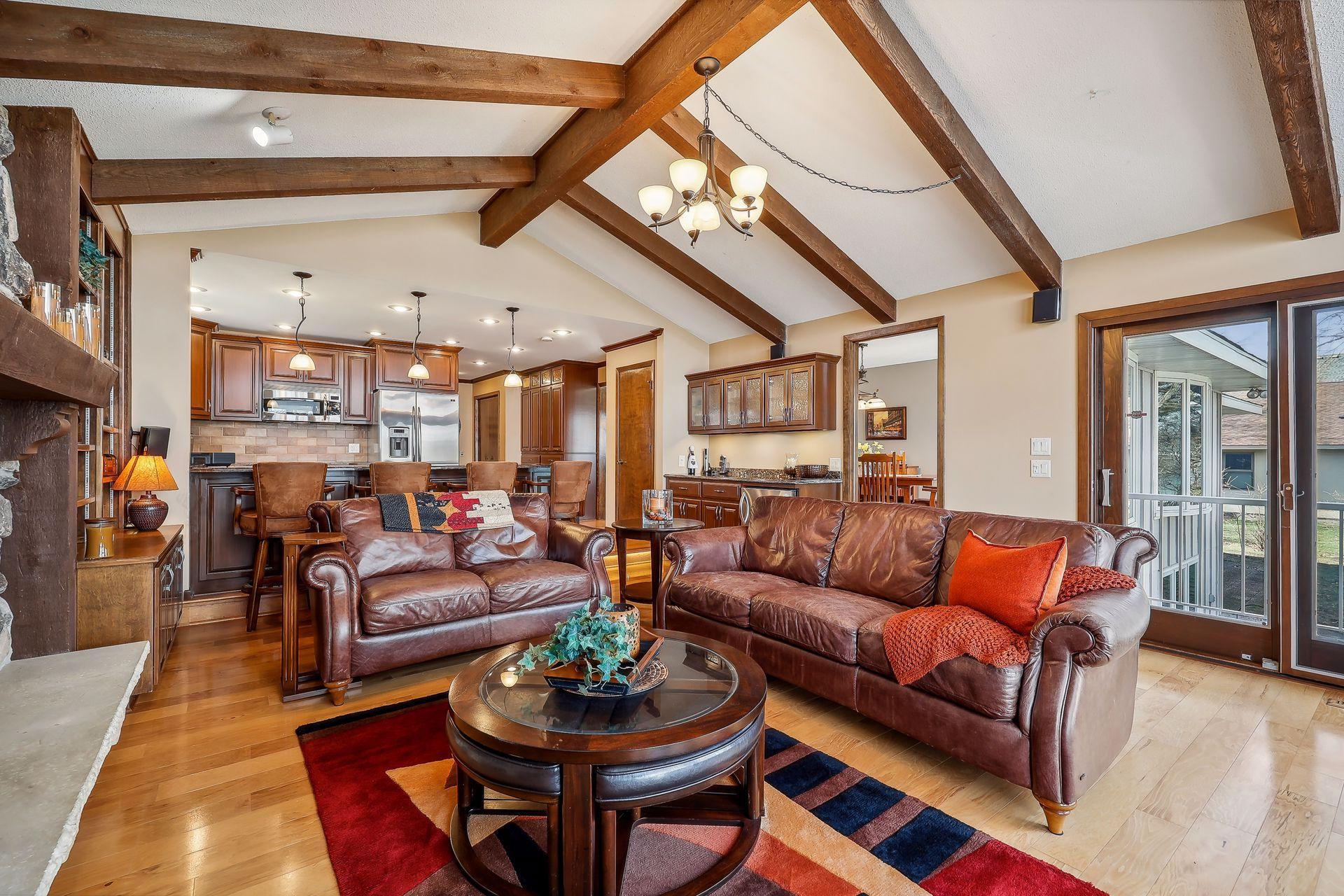 Coffee bar with beverage refrigerator offers a great space when entertaining others