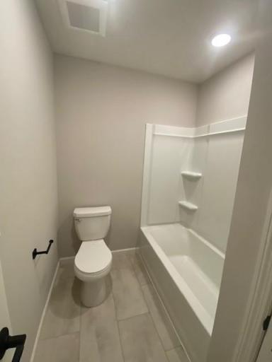Private Toilet and Shower in Secondary Bathroom