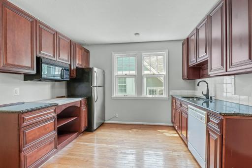 Upper level kitchenette to enjoy movie nights or a perfect work-from-home space!