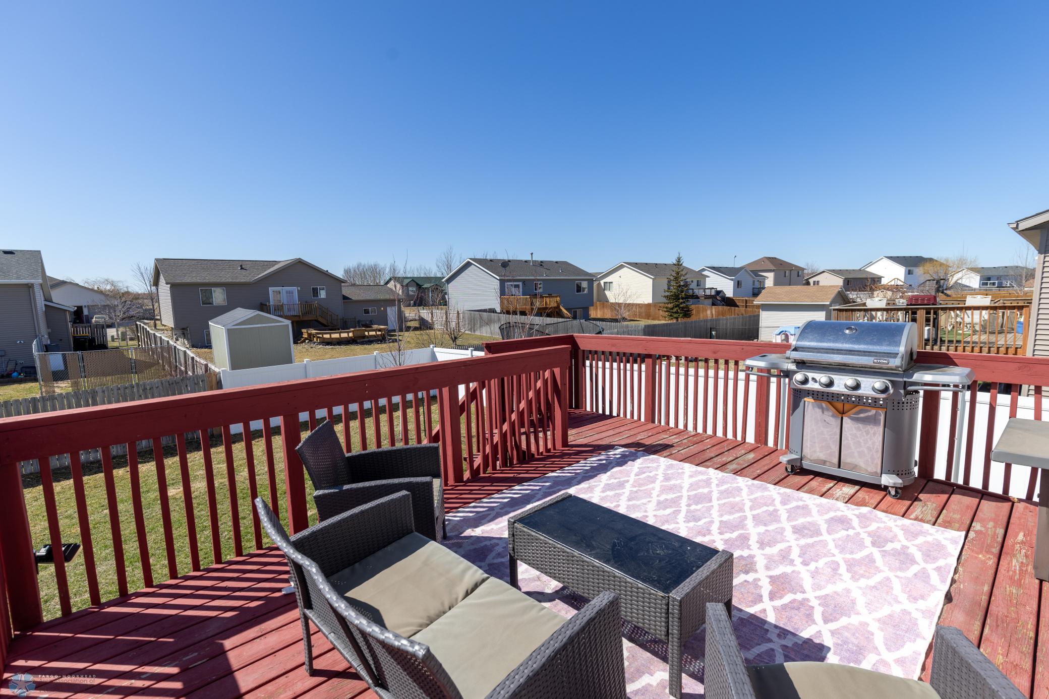 South facing deck.