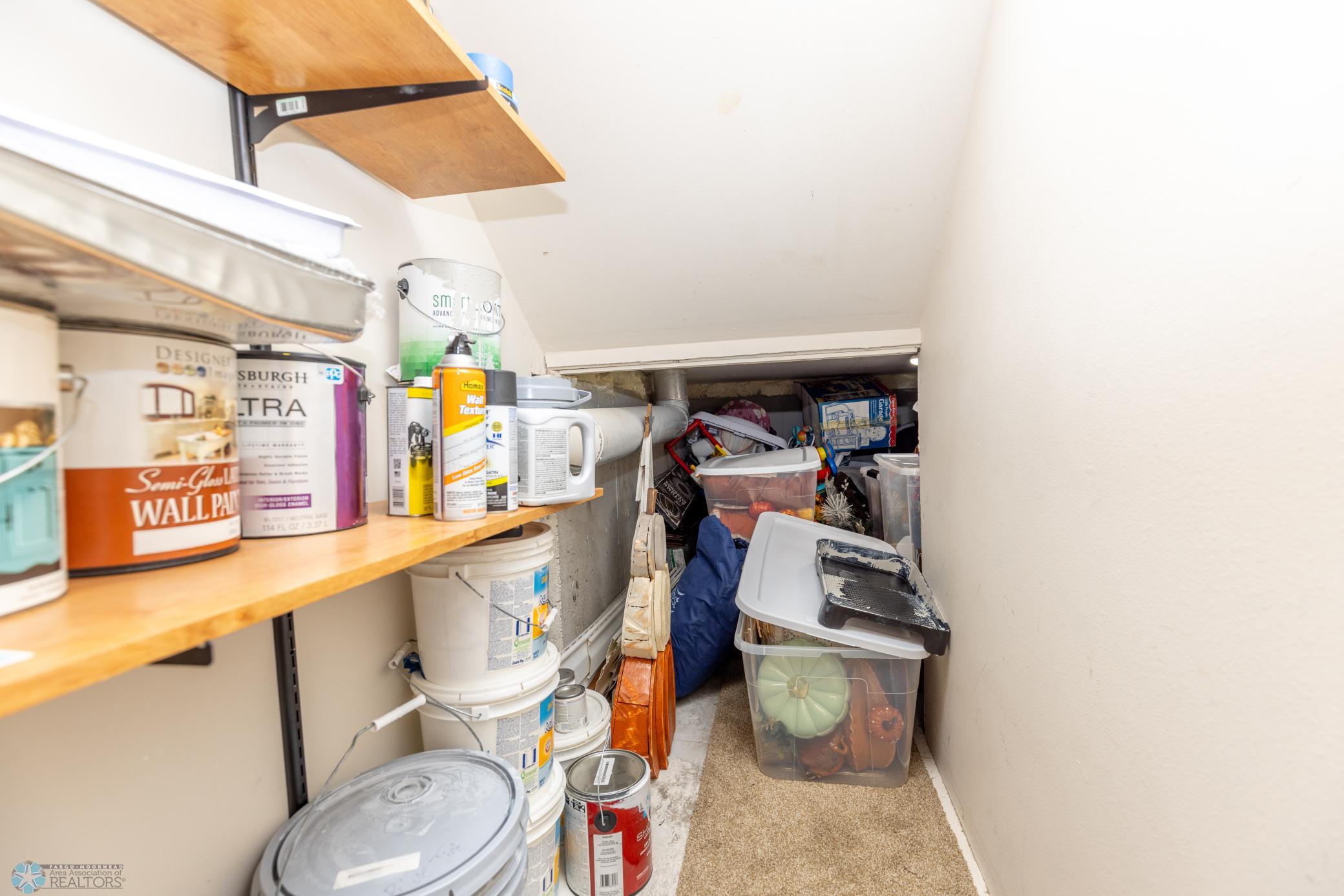 Large storage under the entryway.