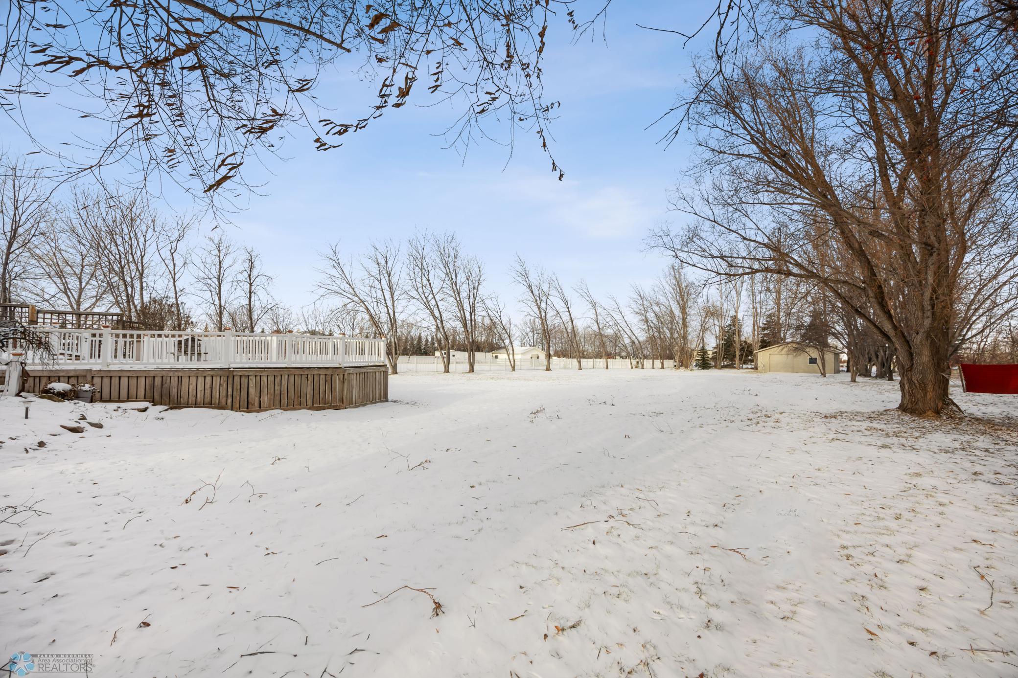 Spacious & Private Back Yard (winter)