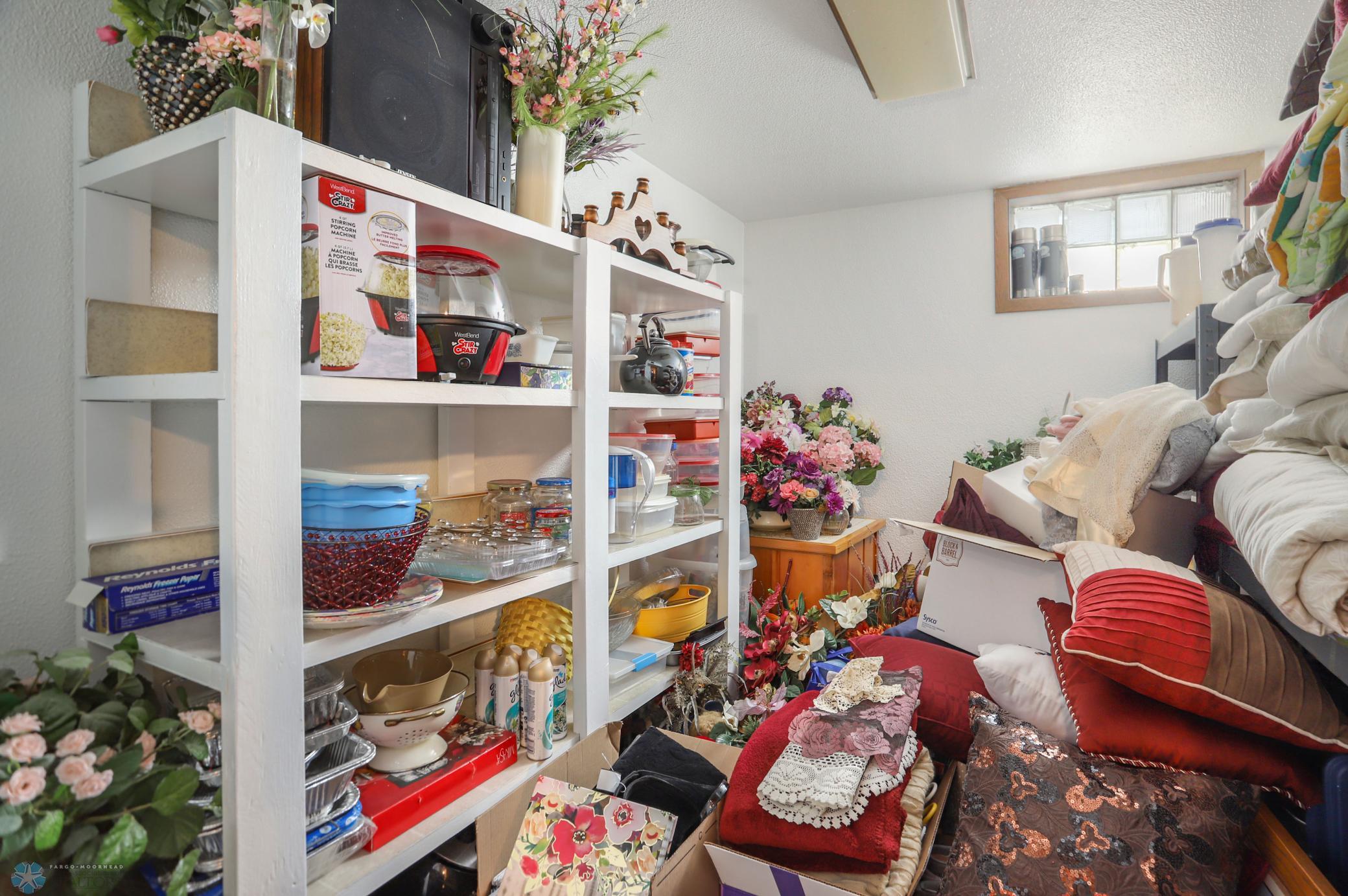 Storage room in basement