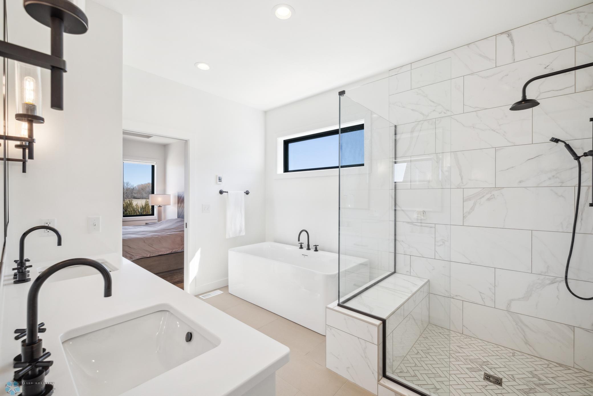 Private Primary Bathroom Tile Shower