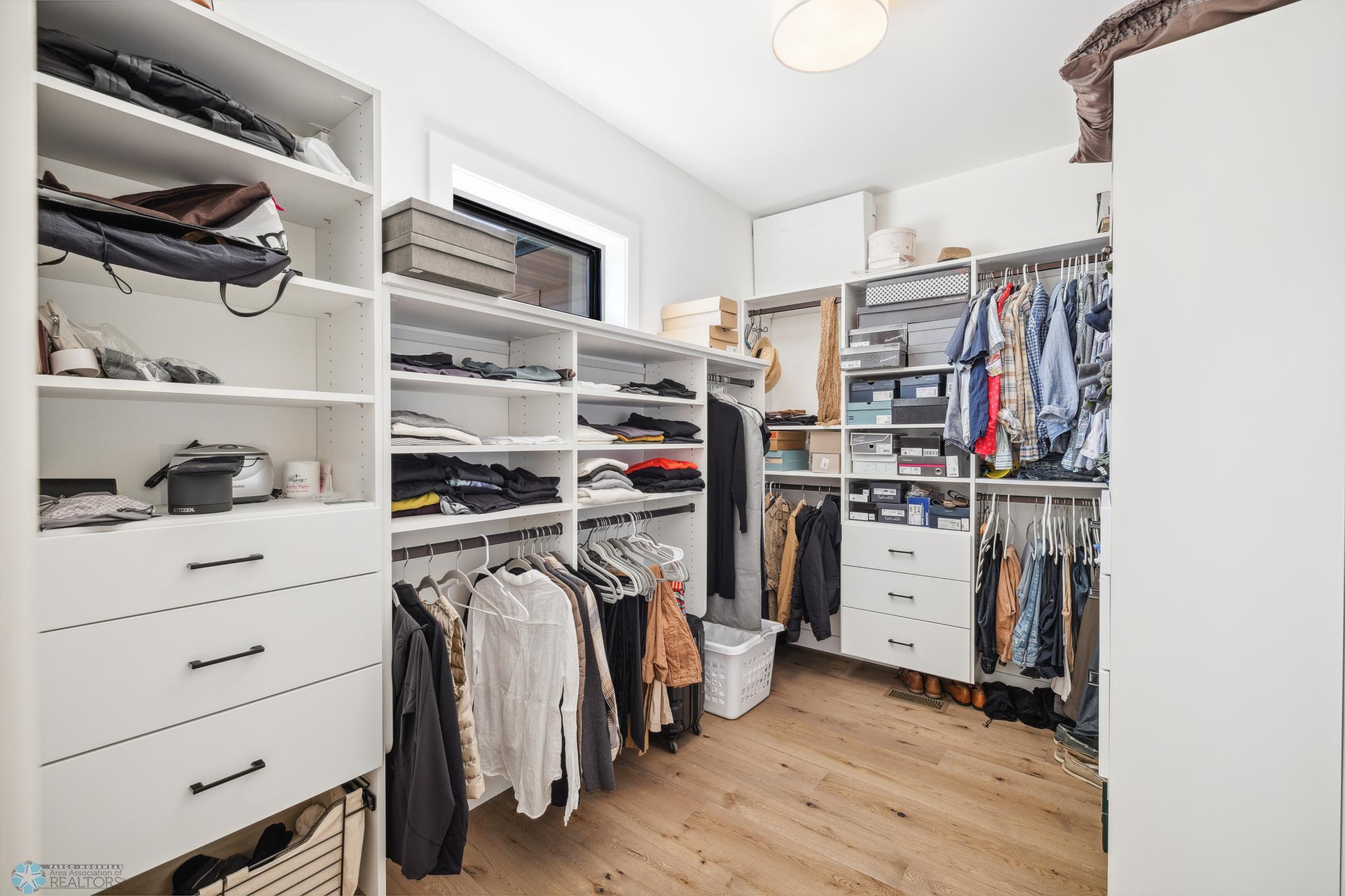 Primary Bedroom Spacious Custom Closet