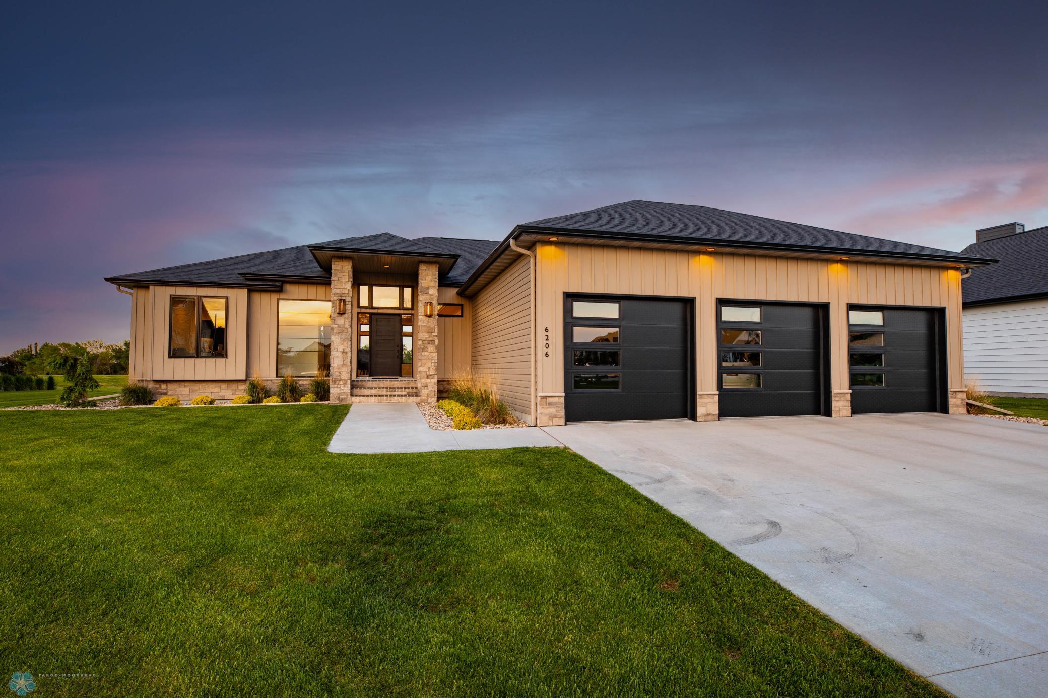 Front Exterior Upgraded Garage Doors