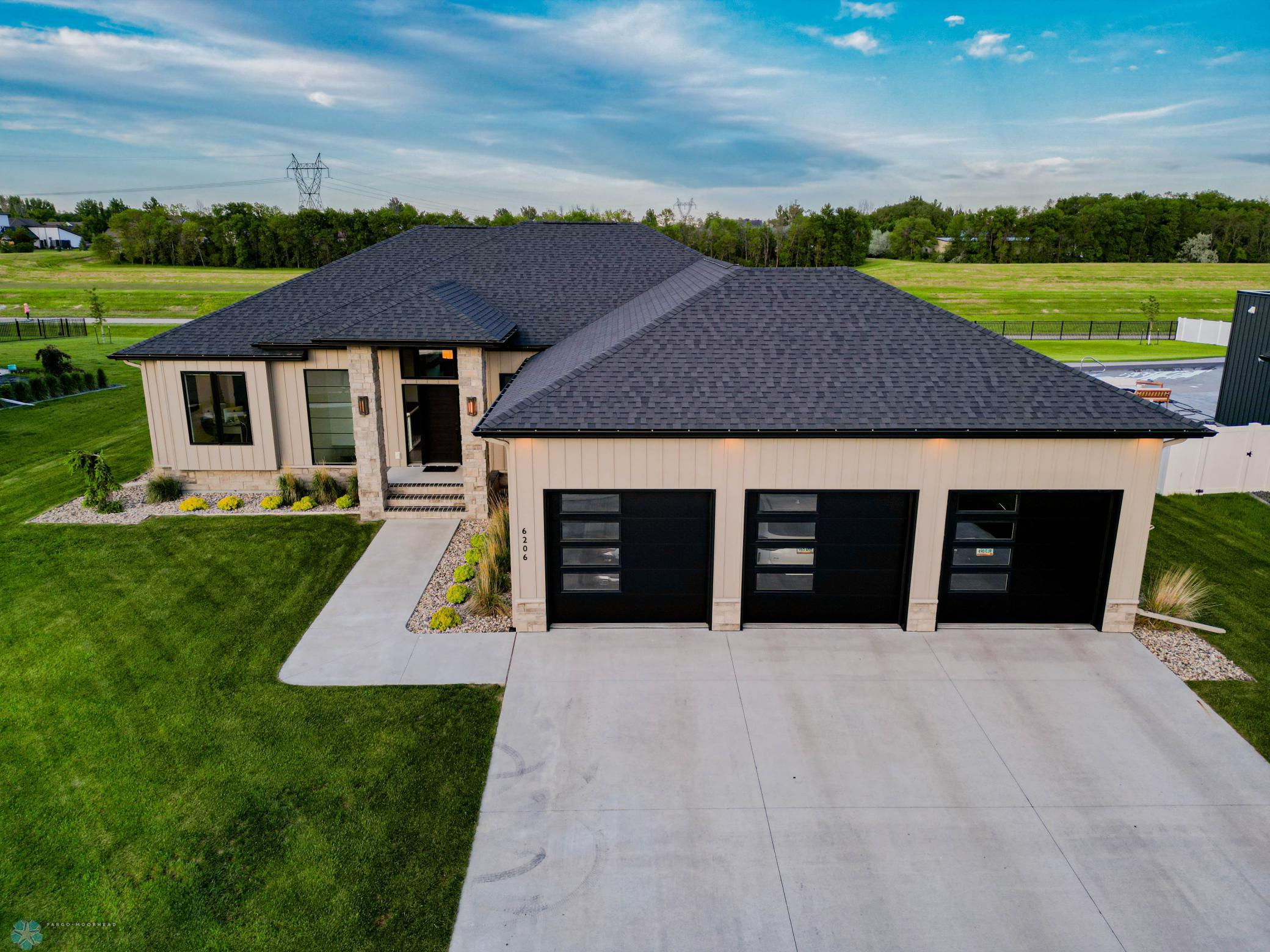 Front Exterior Upgraded Garage Doors