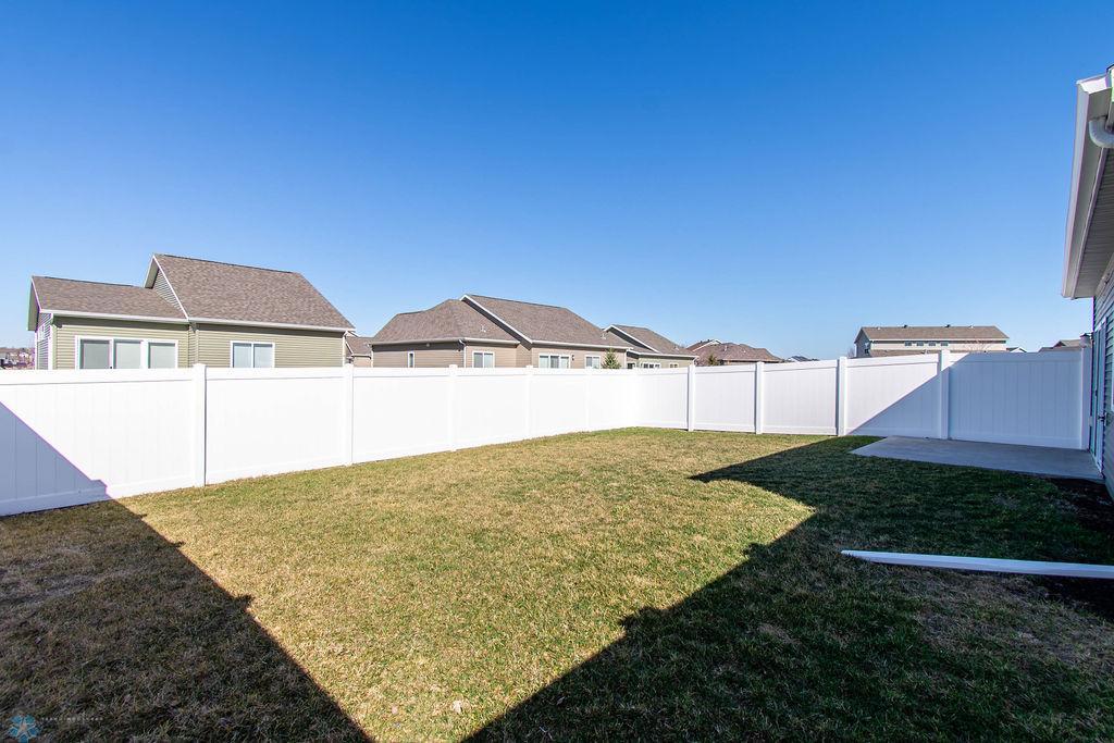 Fully fenced yard