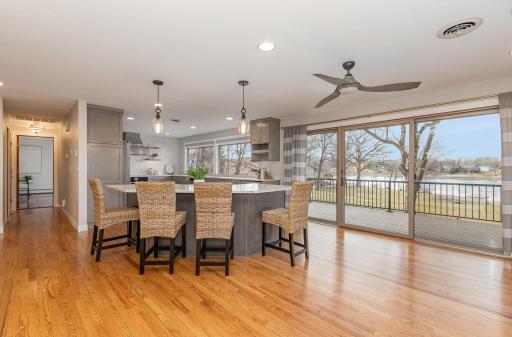 Warm oak floors throughout the main floor with in-floor heat. Baseboards throughout the entire home are heated with a radiant, tankless hot water heater.