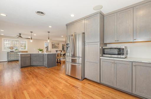 The home is flooded with a lot of natural light from all the windows and also with recessed ceiling lights throughout the home.