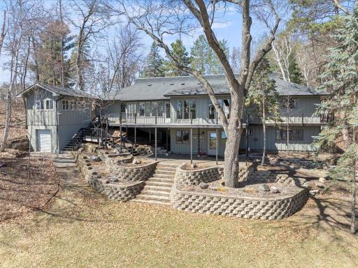 Landscaping on the lakeside of this property