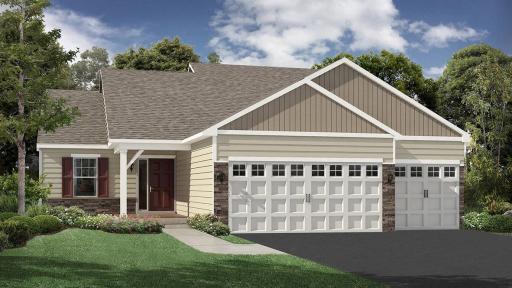 Artists Rendering of The Bryant II C-Heartland Cottage. Colors and options may vary. Ask Sales Agent for details.