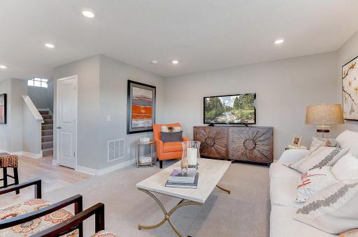 Or just cuddle up with a good book or a relaxing movie night! Model home, details will vary.