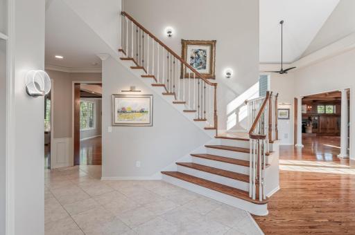 Speaking of welcome, the generous front foyer draws you in to the spaces beyond.