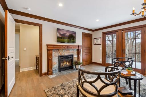 The highlight of the private den is the 3rd gas fireplace of the home.
