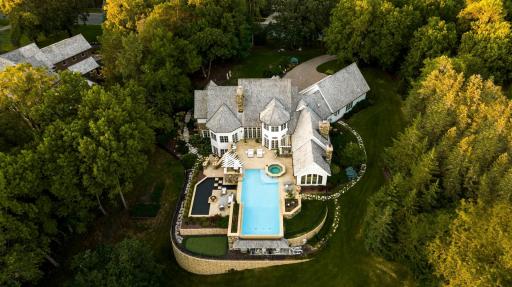 Manicured gardens and lawns surround this incredible estate surrounded by panoramic views, 3.50 acres of manicured gardens all overlooking the Minnesota River Valley. Minutes from everything you could possible need yet private and secluded.